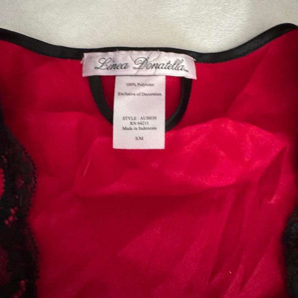 Linea Donatella Women's Red Robe - Picture 3 of 4